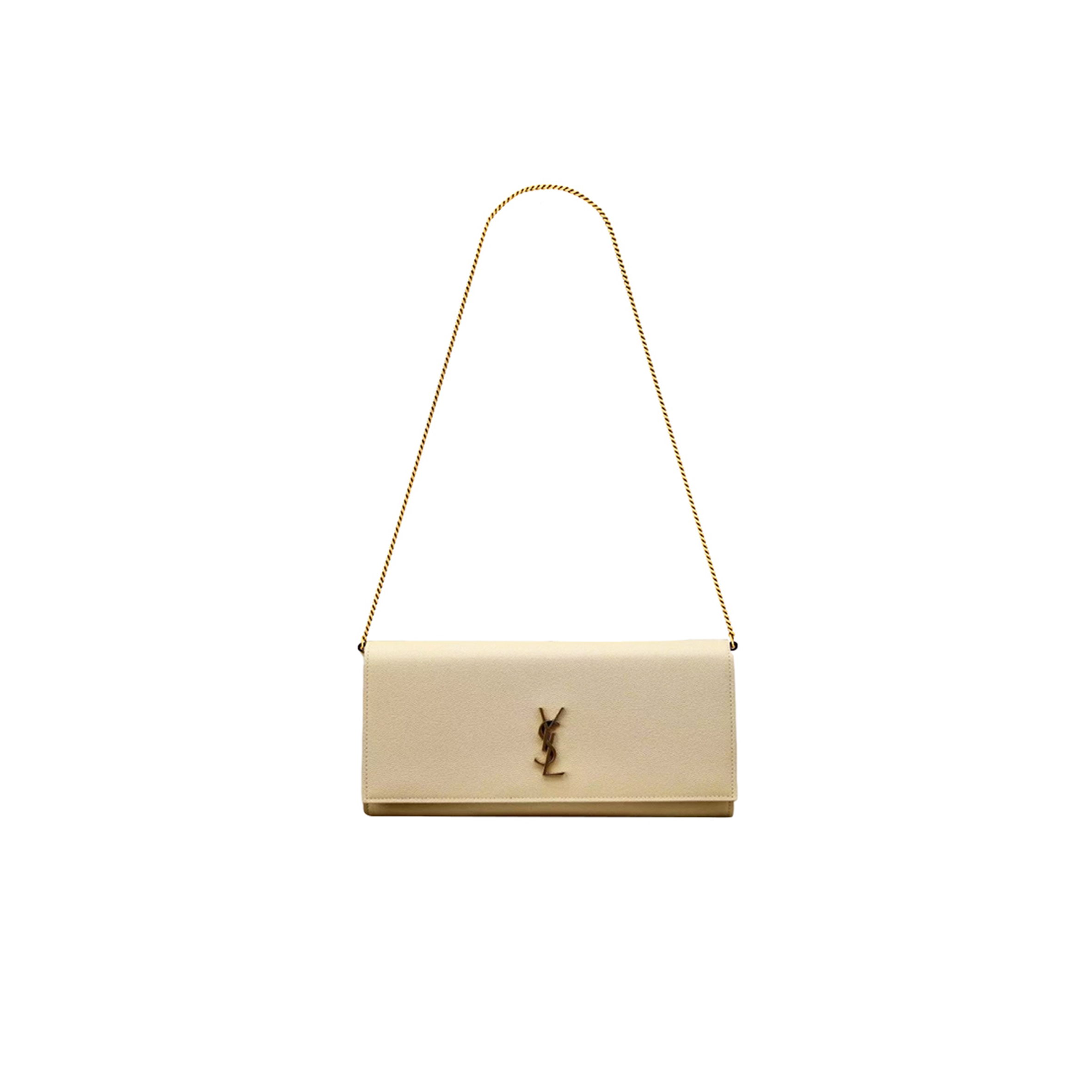 YSL KATE CLUTCH IN GRAIN DE POUDRE LEATHER 851921 (28*12*4cm)